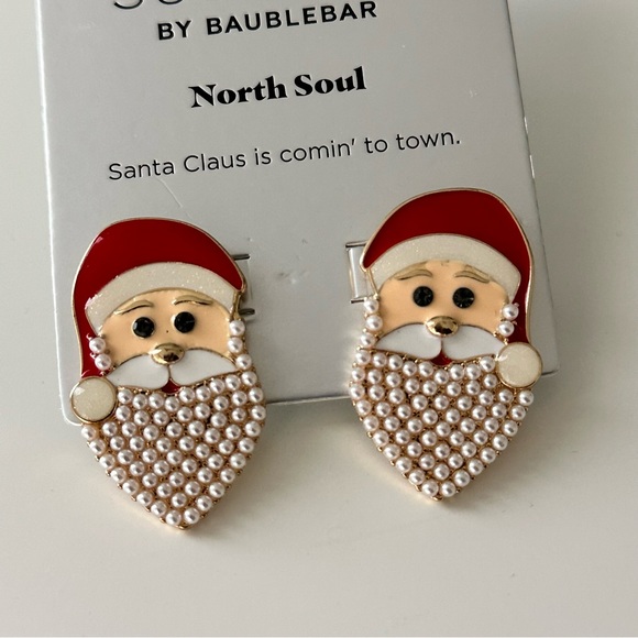 SUGARFIX x BAUBLEBAR | North Soul Santa Earrings NWT - Picture 2 of 3